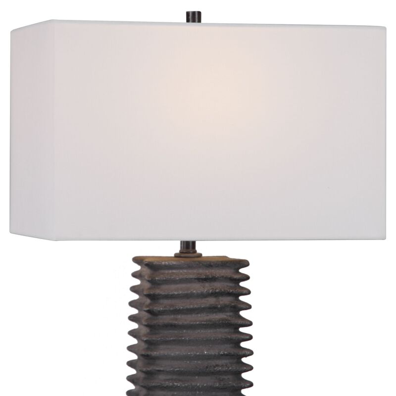 Uttermost Sanderson Metallic Charcoal Table Lamp